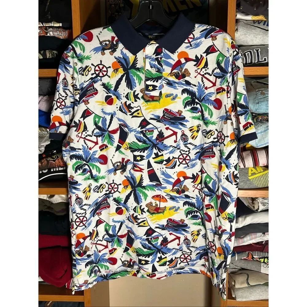 Polo Ralph Lauren Men’s Nautical Bear Polo Shirt Medium